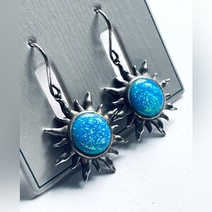 Opal Look Sunshine Silver 925 Earrings